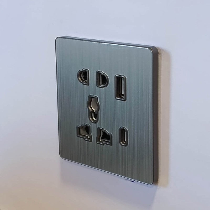 SUVD USB ба TypeC /саарал, шилэн загвар/