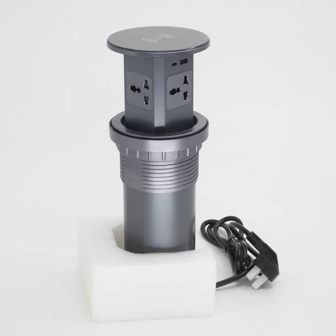 Тавилганы далд суурьладаг розетка USB ,T/C+ Wireless charger /саарал/